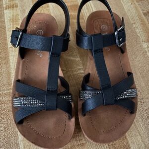 Link Black and Brown Kids Sandals